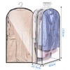 3 Pcs Clothing Dust Covers with Full Zipper, Transparent Plastic