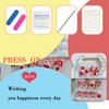 Valentines Press on Nails Short Square Fake Nails with Heart
