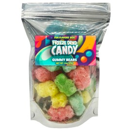 Freeze Dried Candy Gummy Bears Variety Pack – Crunch Candy Treats – Space Theme Party Favor Gift Idea, 2 oz
