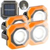 PEARL Solar LED Work Light: Set of 4 Solar Camping