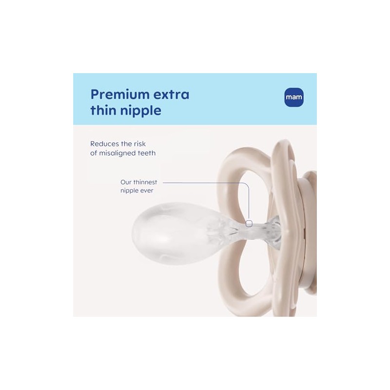 MAM Supreme Night Baby Pacifier, for Sensitive Skin Pezón Patentado,
