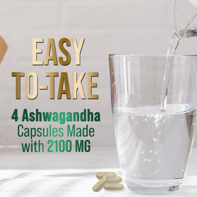 Herbal Ashwagandha 2,100 mg - Extra Strength Unwind, Calm &