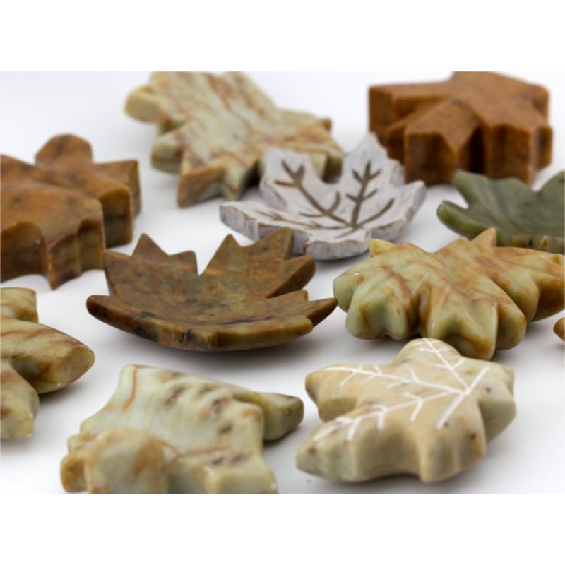 Maple Leaf Studiostone Creative Soapstone Sculpture Carving DIY Arts and
