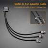 2 Pack Molex to 3 Pin or 4 Pin Fan