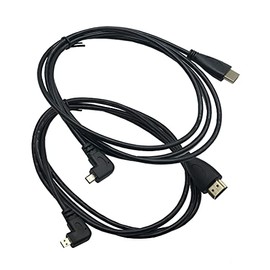 Seadream Angled Micro HDMI to HDMI Cable 2Pack 5Feet 1.5M 90 Degree Angled Micro HDMI Male to HDMI Male Cable (2Pack Each of Left and Right)