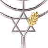 An Elegant Menorah with Star of David (Hanukkiah or Hanukkah