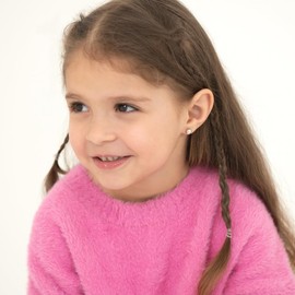 925 Sterling Silver Polished Basketball Safety Screw Back Earrings For Little Girls and Preteens - Children's Sports Ball Stud Earrings - Basketball Sports Themed Girls Earrings