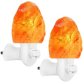 Figura Homes Salt Lamp Night Light, 2 Pack Himalayan Salt Lamp Nightlight with 4 Bulbs - Mini Decoration Himalayan Salt Night Light