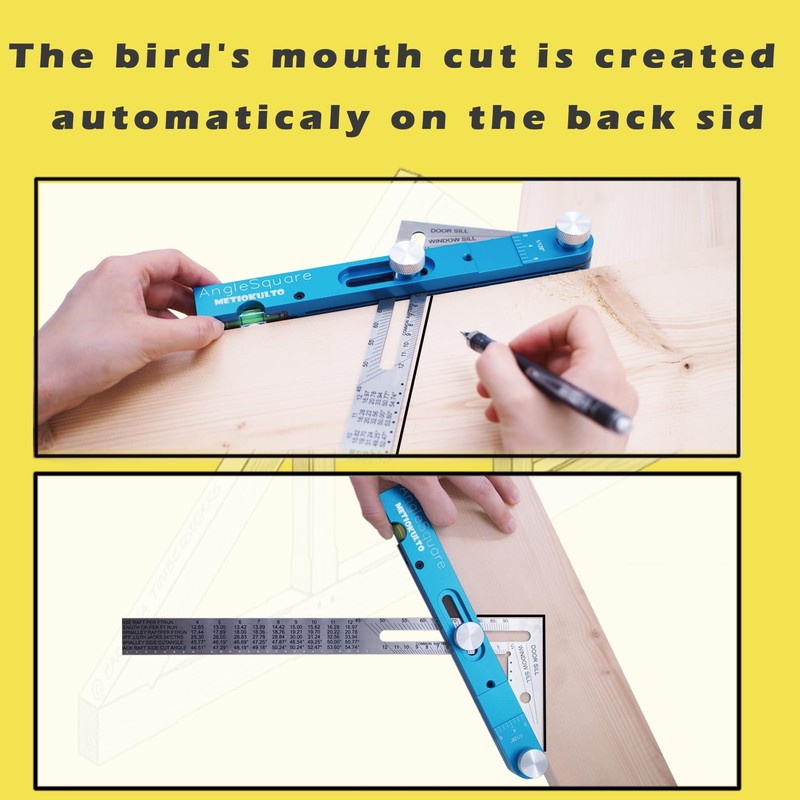 Roof Square,Angle Finder Tool,Aluminum Alloy Squangle,Multifunction Framing Square,Innovative Rafter Square