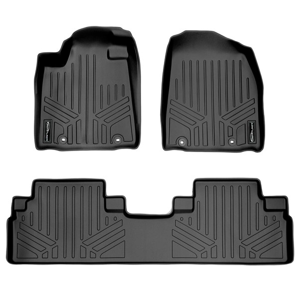SMARTLINER Custom Fit Floor Mats 2 Row Liner Set Black for 2013-2015 Lexus RX350/RX450h