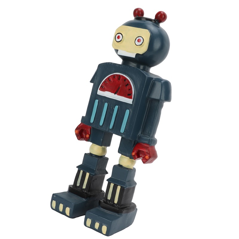 Blue Retro Robot Classic Anti Aging Robot Figurine Elaborately Crafted