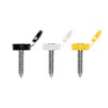 Number Plate Screws & Caps Kit 6PC Yellow Black White