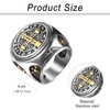 Aroncent Saint Benedict Medal Ring: Religious Catholic Cross Protection Stainless