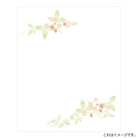 kimono Beauty No.3007 Kaishi Strawberry, 6.9 x 5.7 inches (175 x 145 mm), Pack of 20