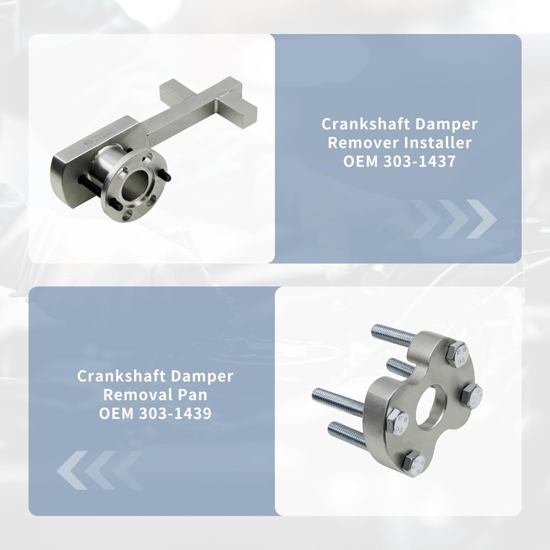 Crankshaft Pulley Puller Tool, Crankshaft Damper Remover Puller with Jaguar