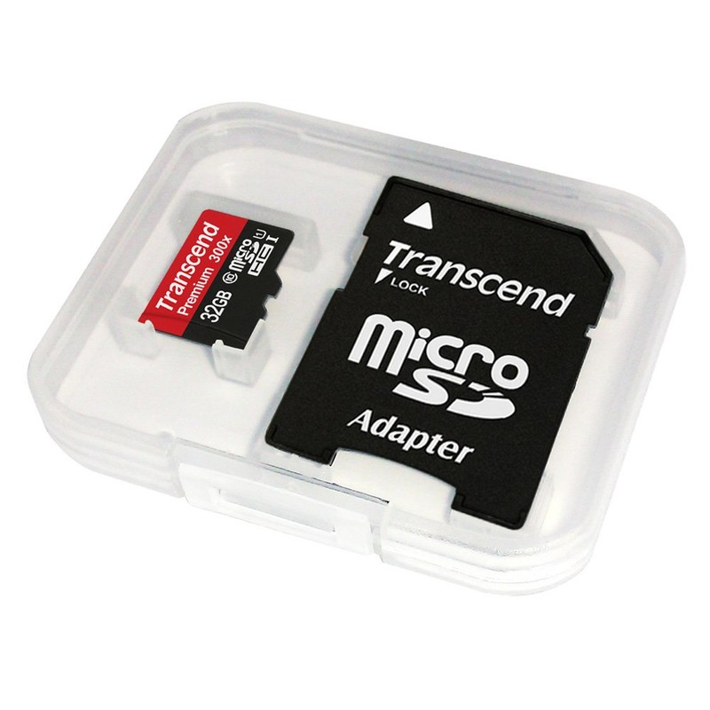 Transcend 32GB Premium MicroSDHC Class 10 UHS-I Memory Card -