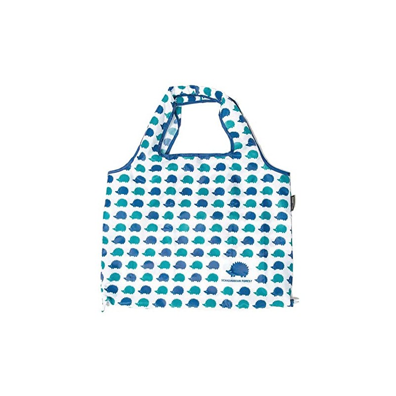SCANDINAVIANFOREST Folding Shopping Bag, Hedgehog (Indigo), purple, (indigo)