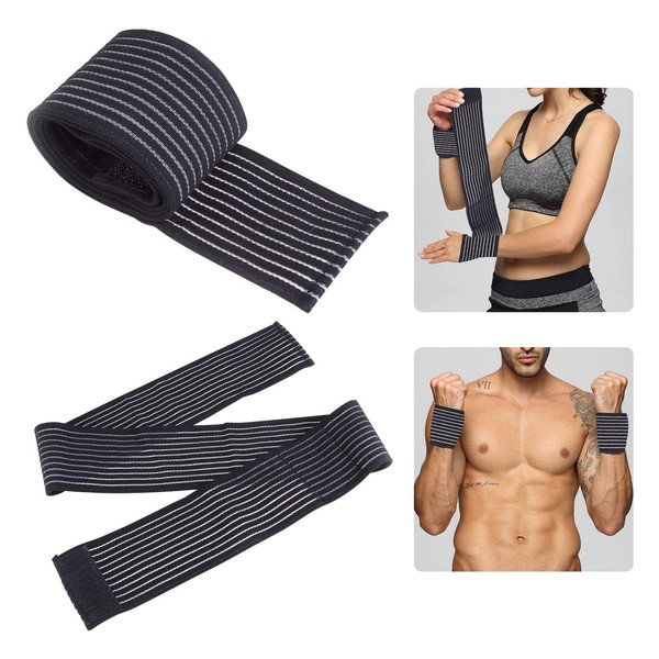 Knee Pads for Gym, Knee Wraps, Elastic, Adjustable, for Wrist