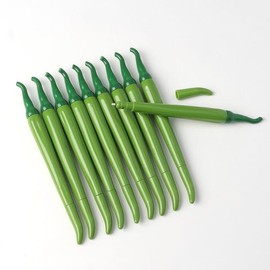 초록 고추 중성볼펜 10p세트(0.5mm) 필기볼펜 Green Pepper Neutral Ballpoint Pen Set (10pcs, 0.5mm) Writing Pen