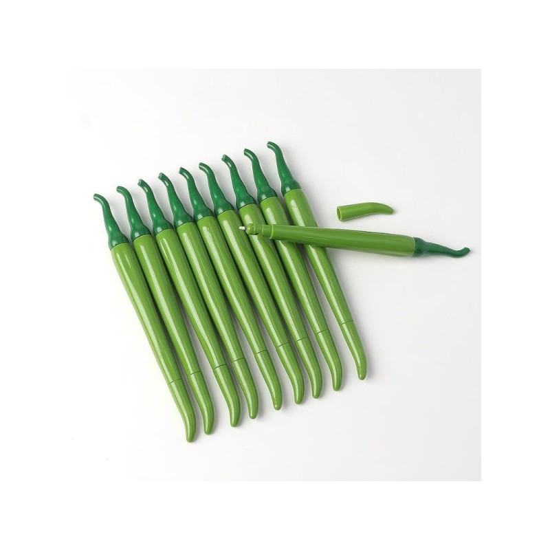 초록 고추 중성볼펜 10p세트(0.5mm) 필기볼펜 Green Pepper Neutral Ballpoint Pen
