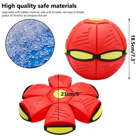 ICEBLUEOR Pet Toy Flying Saucer Ball, Doggy Disc Ball, Magic Dog Frisbee Deformation Ball, Interactive Flying Ball for Dogs, Pet Dog Toy Frisbee Dog Toy, Pet Balls for Outdoor Sports Dog Training