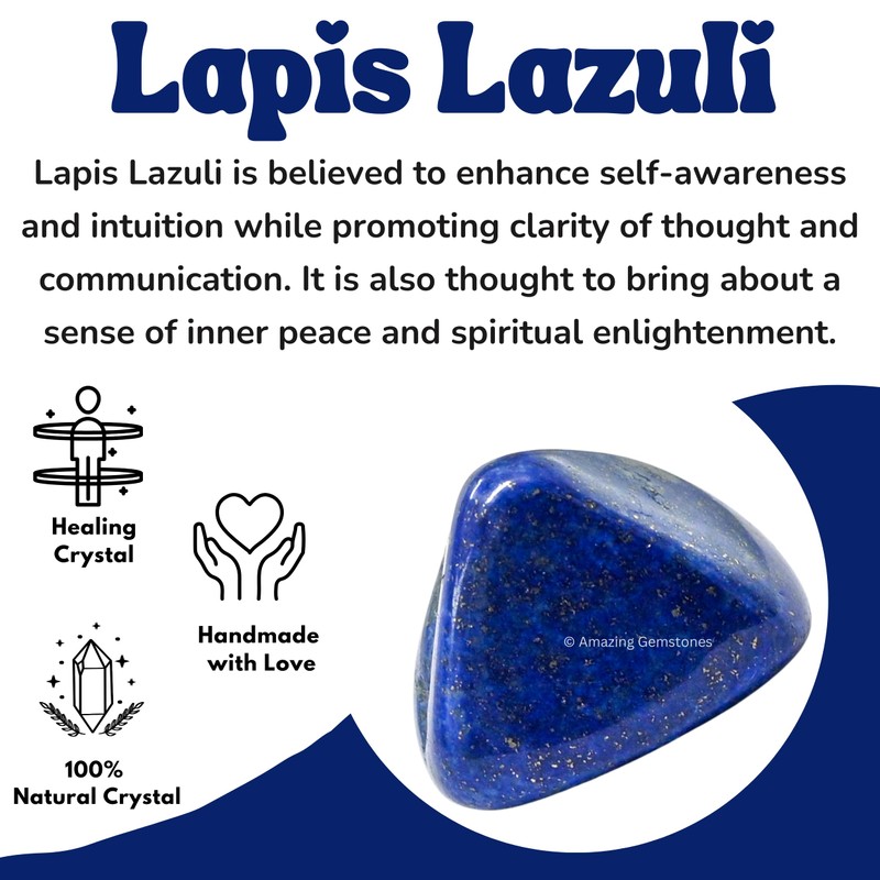 Amazing Gemstone Lapis Lazuli Crystal Tumbled Stones Polished Rocks -
