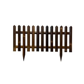 Black Bamboo Picket Garden Fence