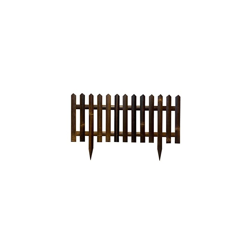 Black Bamboo Picket Garden Fence