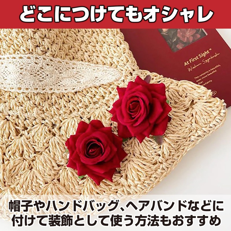 HAMILO Rose Flower Hairpin Hair Brooch Bride Bridal Decor (Set