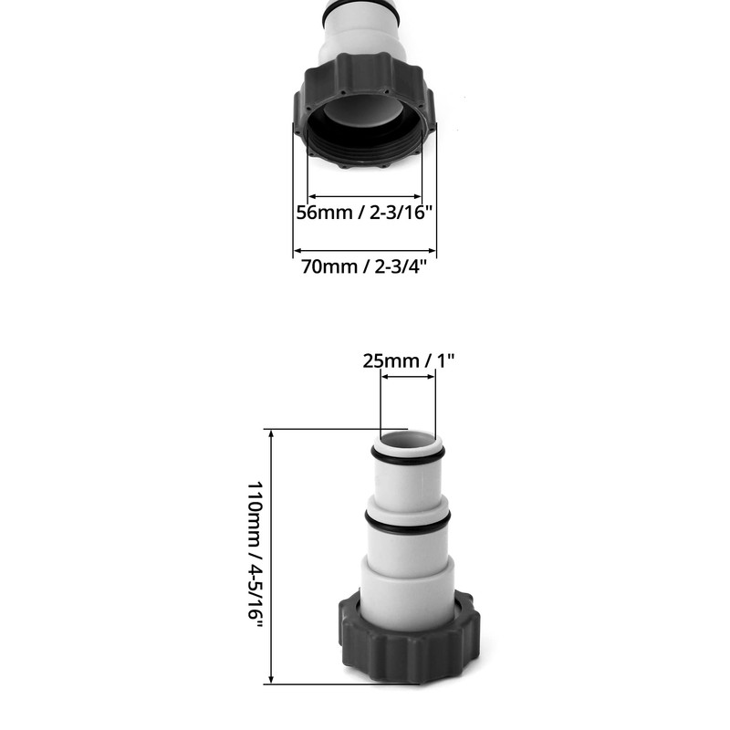 QWORK® 2 Sets Pool Adapter A, Pool Hose Adapter, Pool