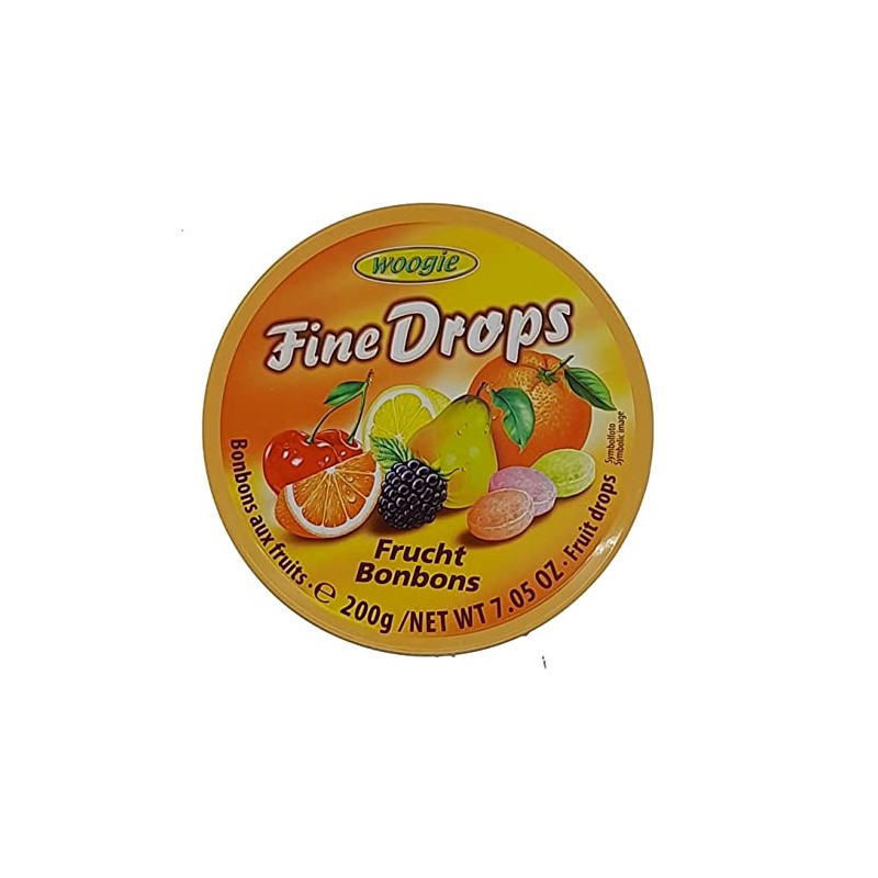 WOOGIE Fine Drops Fruit Mix Candies 200g