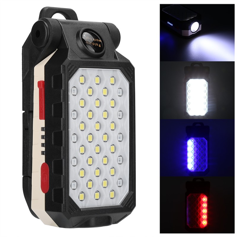 Portable LED Work Light USB Rechargeable Folding Working Lamp Flashlight