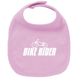 Huuraa Baby Lätzchen Bike Rider Fahrrad Unisex Latz Größe Babypink mit Motiv für alle Biker Geschenk Idee für Neugeborene und Kleinkinder