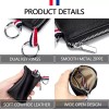 Unbranded Leather Coin Purse Wallet Small Dual Keyrings Change Pouch