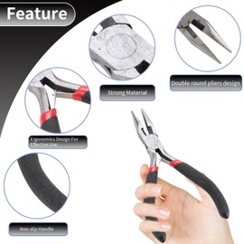 Toothless Pliers, Wytino Professional Pliers, Multifunctional Professional Pearl Jewellery Pliers, DIY Hand Tool Pliers (#2)