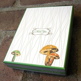 Signature Line - Boxed Mushroom Folded Thank You Cards | Rungtong & Co. Stationery Line