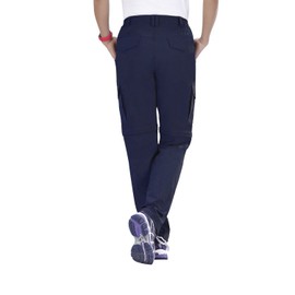 Nonwe Women's Quick Dry Elastic Waist Outdoor Sports Cargo Pants Blue S/32 Inseam