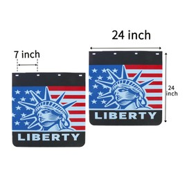 TAIROD 2024 New Upgrade Mud Flap for Semi Truck/Trailer, Universal Heavy Duty Rubber MudFlaps, 24x24 inch 2 Pack