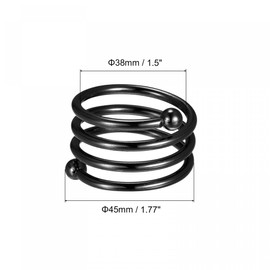sourcing map Metal Napkin Rings, 12pcs Spiral Napkin Ring Holder Buckle for Dining Table Decorations Wedding Birthday Holiday Party, Black