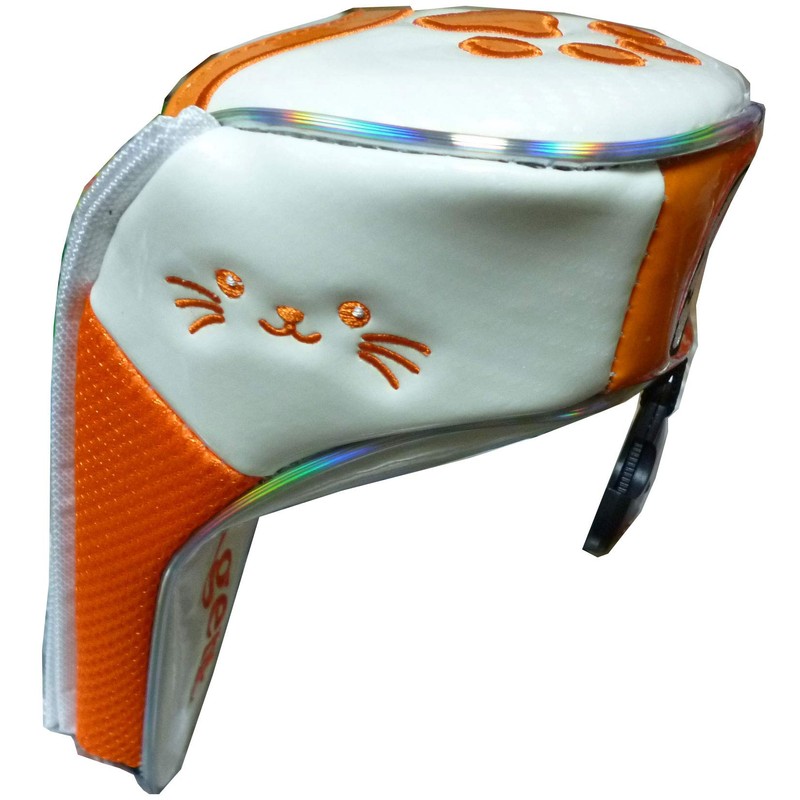 Golf Head Cover for Utility Paw Magnetic (White/Orange, Utility for)