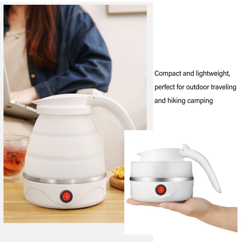 Mini Folding Kettle Stainless Steel Portable Water Kettle One Button