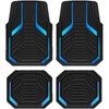 4 Piece Universal All Weather Rubber Car Floor Mats, Waterproof