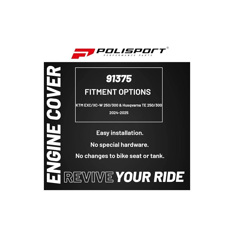POLISPORT 91375 – Engine Covers Protection Kit KTM, HUSQVARNA Black