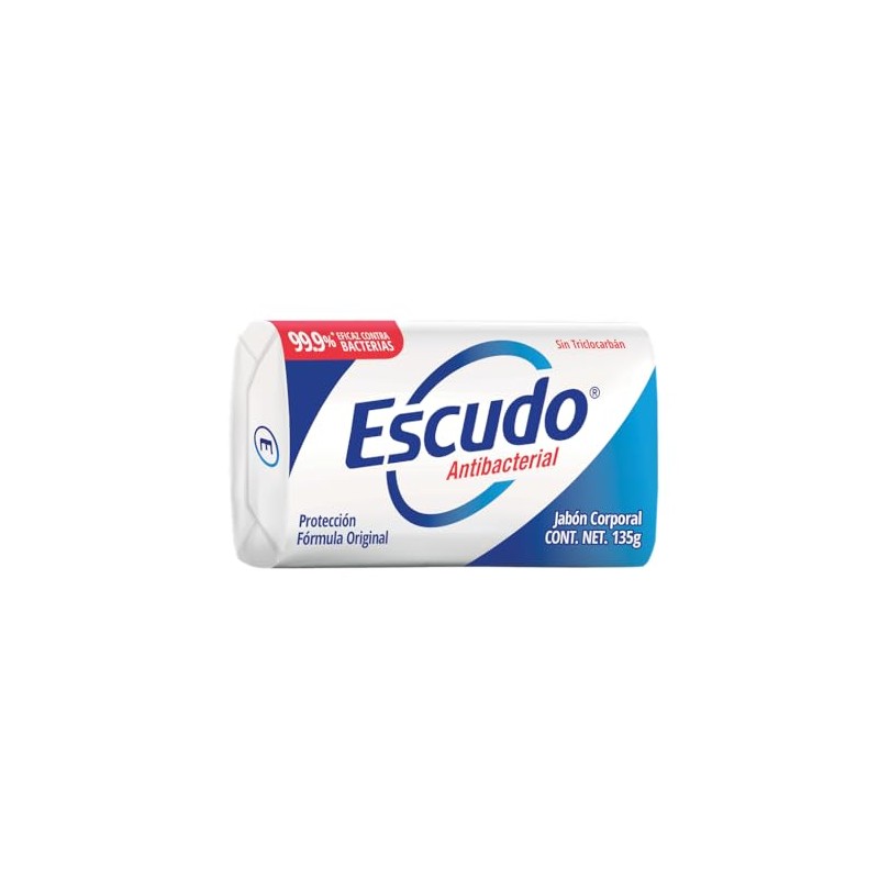 Escudo Antibacterial Jabón Protección Fórmula Original Azul, sin Triclocarbán. Barra