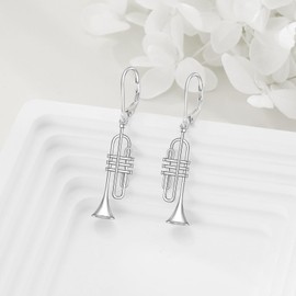 Sports and Music Earrings Sterling Silver Sports Lovers Music Lovers Jewellery Gifts for Women Girls Men Boys, Sterling Silver, No Gemstone