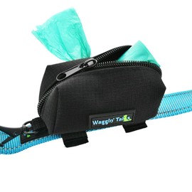 Wagtime Club Poop Bag Dispenser (Black) - Improved Design! - Quick Waste Dispenser with No Dangle Design and 1 Free Roll