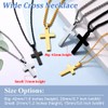 Suplight Stainless Steel Gold Cross Necklace Pendant for Men