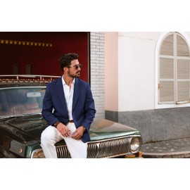 PJ PAUL JONES Men's Sporty Blazer Business Jacket 2 Buttons Regular Fit, blue