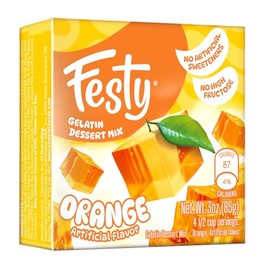 Festy Orange Gelatin Dessert Mix, 3 oz