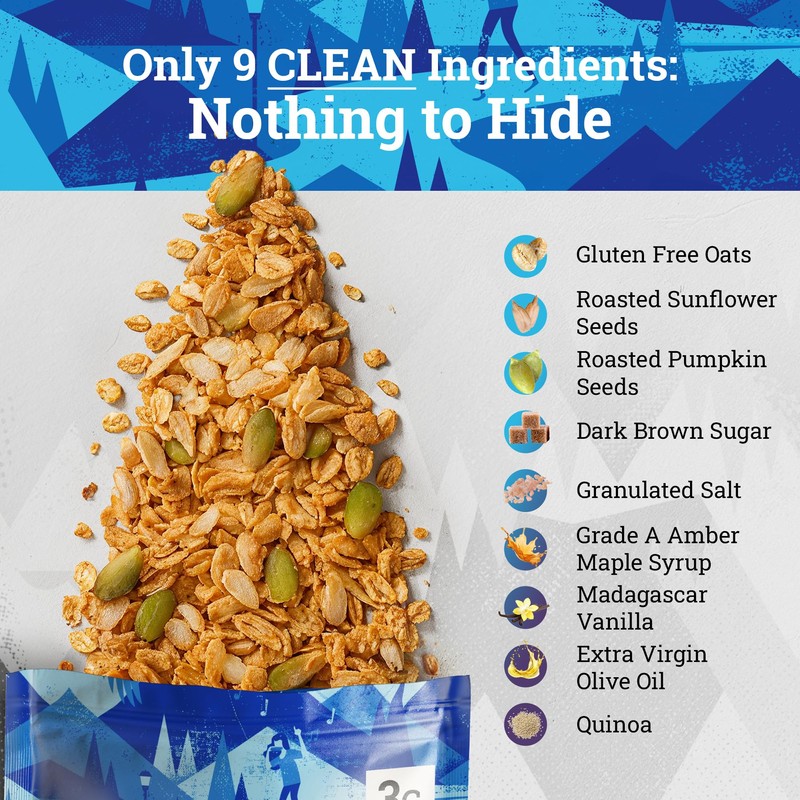 Ladera Vanilla Quinoa Granola - Nut Free Low Sugar Breakfast